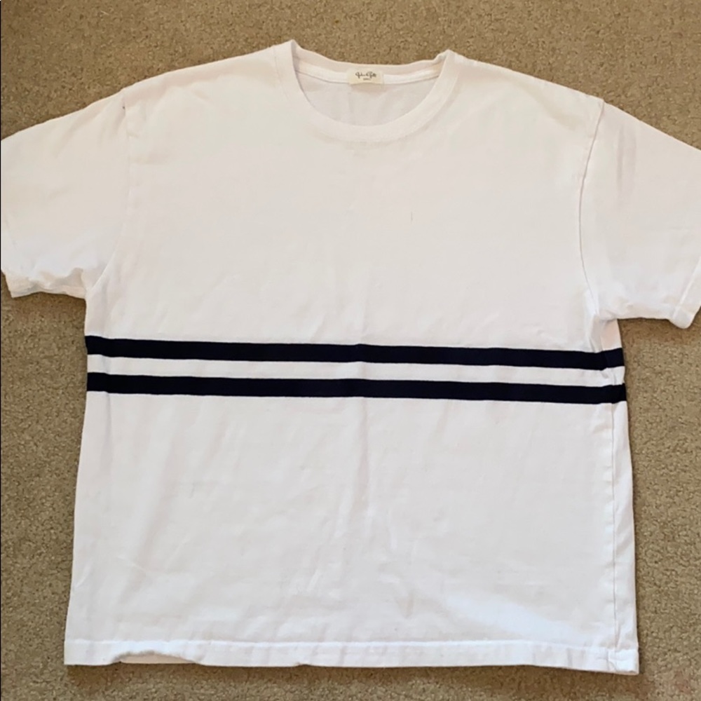 White and navy stripped Brandy Melville top